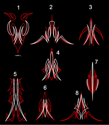 Pinstriping decal - decal, x8