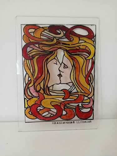 Dipinto vetro bacio - su, il