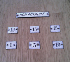 ANTICA PICCOLA TARGA  E NUMERI