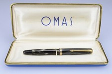 Omas 555/S Brev. 445846 "Marbled" Pistone" Nib Extra 14Kt-585 Made Italy 1950s