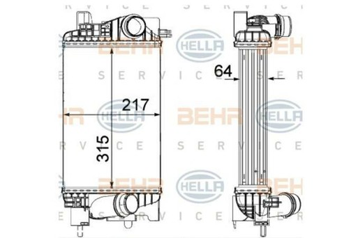 Radiatore intercooler opel - intercooler,
