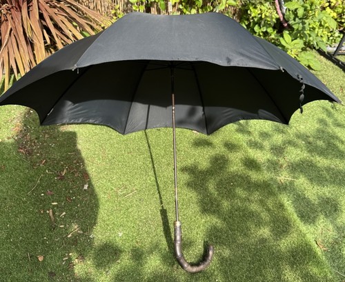 Antique umbrella black bamboo - antique,