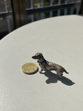 Miniatura Bassotto in Argento (circa 36 g) – Statuina Cana Vintage da Collezione
