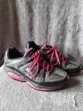 Scarpe Skechers donna taglia UK 7 Shape Ups fitness grigio rosa scarpe da ginnastica con zeppa
