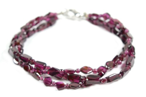 Bracciale fili in granato - 3,