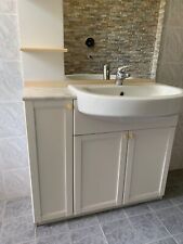 Mobile bagno bianco - Lavandino bagno, specchio e armadietto 