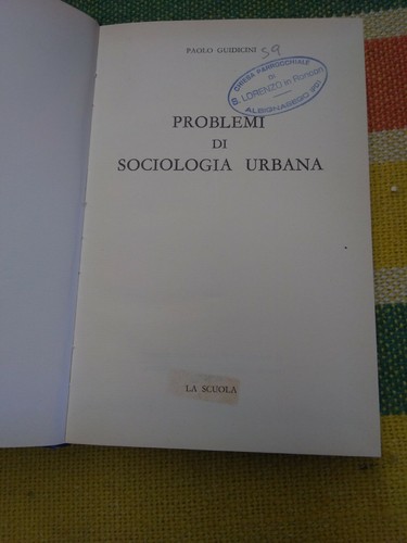 Problemi sociologia urbana - di,