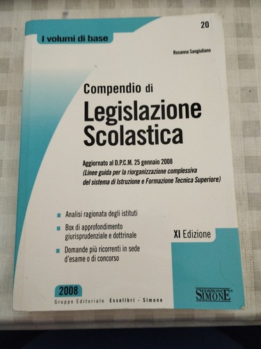 Compendio legislazione - compendio, di