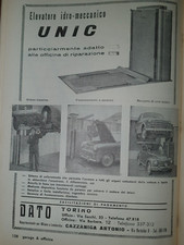 ELEVATORE PER AUTO FIAT 500   - VECCHIA PUBBLICITA' ADVERT - G&O