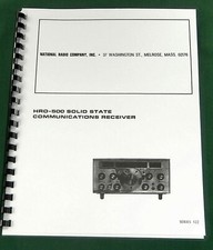 Manuale Istruzioni Nazionale HRO-500: 11"X36" Schemi e Coperture Protettive!