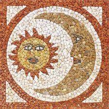 Rosoni rosone mosaico in marmo su rete per interni esterni 66x66 MAJORCA 66.61