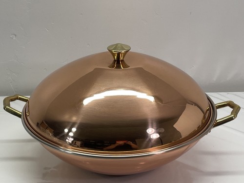 Wok vintage rivestito rame - wok, in