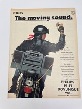 Clipping Pubblicità Advertising 1991  Philips The moving sound