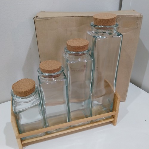 Set barattoli vetro con - set,