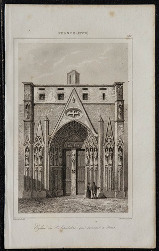 1845 vista chiesa del - vista, santo