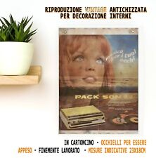 PACK SON MANGIADISCHI 45 GIRI LP GIRADISCHI CASSETTE 1969 NEW PUBBLICITARIO