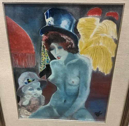 Quadro olio tela - su, "nudo