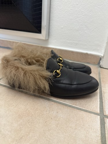Gucci mocassino con pelliccia - gucci,