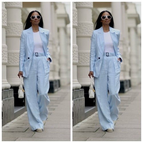 Abiti donna lino - blu, cielo