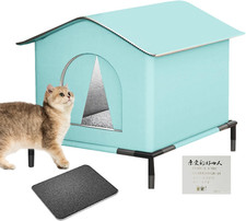 Cat House Impermeabile, Cuccia per Gatti Isolata E Rialzata per Esterni, Rifugio