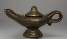 🌈 Lume  “lampada di Aladino” vintage bronzo / ottone massiccio