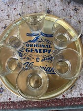 Vassoio e 6 bicchieri Albergian Genepy