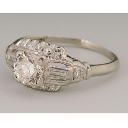 Moissanite art déco - kt,