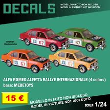 DECALS repro Alfa Romeo Alfetta Rallye Internazionale Mebetoys Leo 1/25 1 25 24 