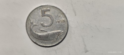 Moneta lire 1955 - moneta, 5