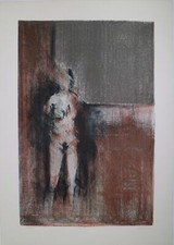 Lithography lithographie Litografia GIUSEPPE AJMONE Nudo di donna 50X70 124/125