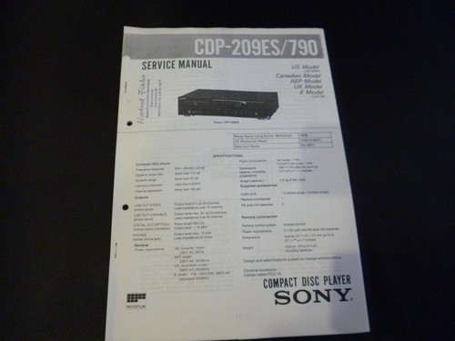 Manuale servizio sony - manuale,
