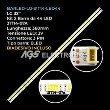 KIT 2 BARRE STRIP 44 LED TV LG