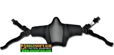 Maschera half face black adattabile a elmetto fast MA45B Wosport