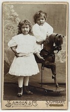 CDV anni 1900 due bambini con