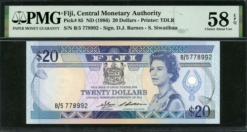 Fiji 1986 dollari p85 pmg - dollari,,
