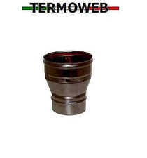 Tubo Fumi per Stufa a Pellet Riduzione 100 M - 120 F Acciaio Inox