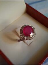 Anello in argento con rubino del Madagascar, SPEDIZIONE VELOCE E GRATUITA