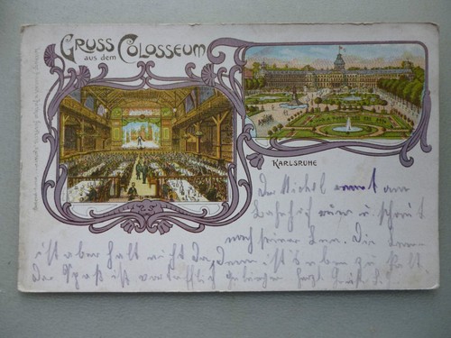 Ansichtskarte karlsruhe 1902 - ansichtskarte,