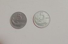 Vendo 2 Monete Da 5 Lire Del