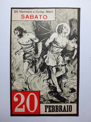 Santino 1898 calendario - 1898, da