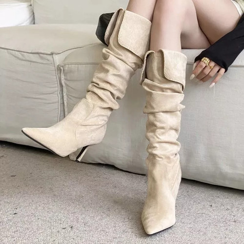 Stivali donna texani - stivali, beige
