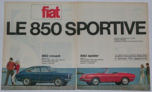 Advert pubblicità 1965 fiat - 1965,