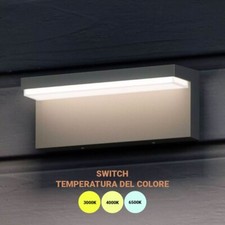 Applique LED da Esterno 10W Switch Temperatura Colore 2700K-6500K IP54 Moderno