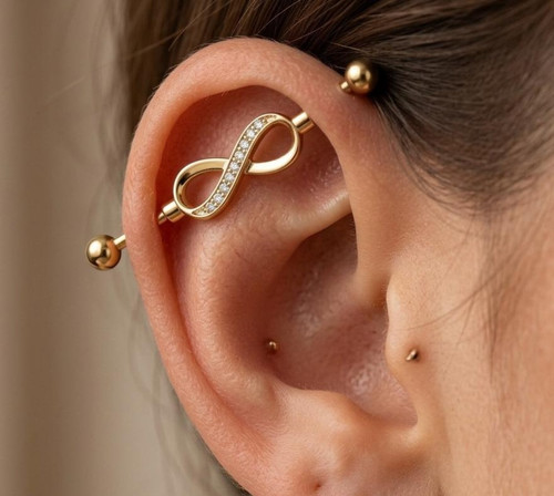 Piercing bilanciere oro giallo - bilanciere,