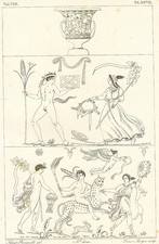 Antica stampa 1800 (1832) vaso