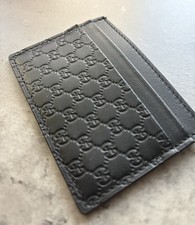 Portafoglio Gucci Microguccissima in pelle nera con logo 262837 - Nuovo