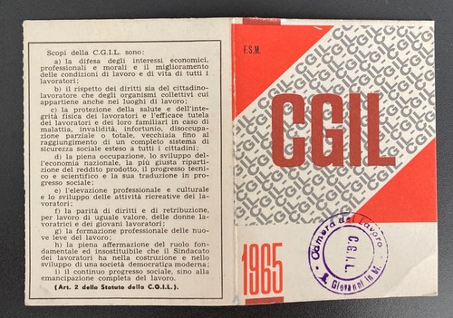 Tessera l 1965 - tessera,