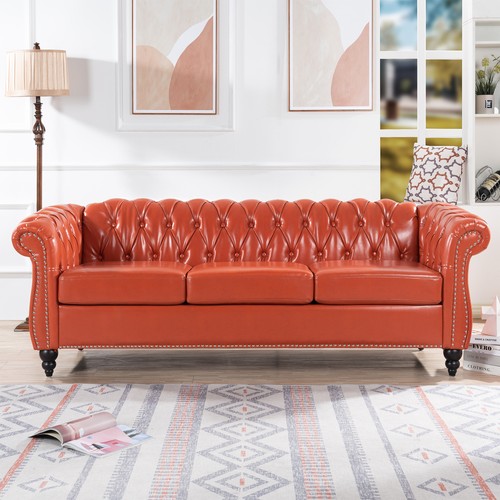 Rolled arm chesterfield - arm,