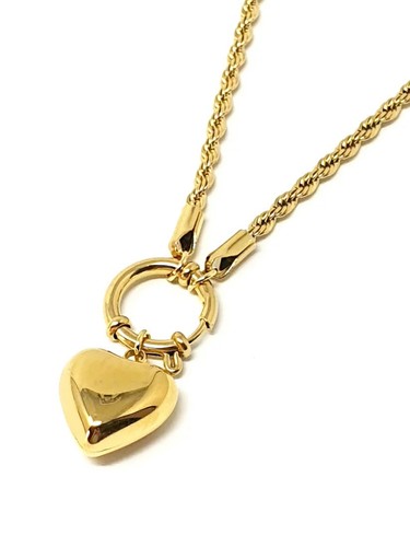 Collana donna acciaio gold - da,