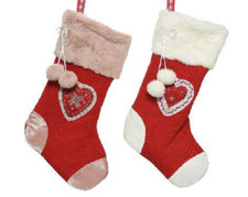 CALZA BEFANA CUORI  H. 45 CM